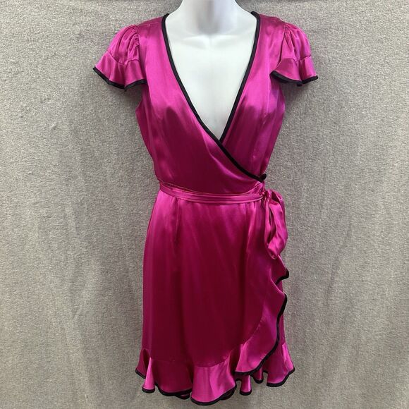Elegant Pink Wrap Dress - Picture 1 of 14